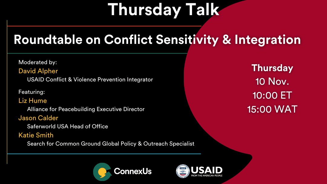 Thursday Talk: Conflict Sensitivity & Integration #1 with USAID