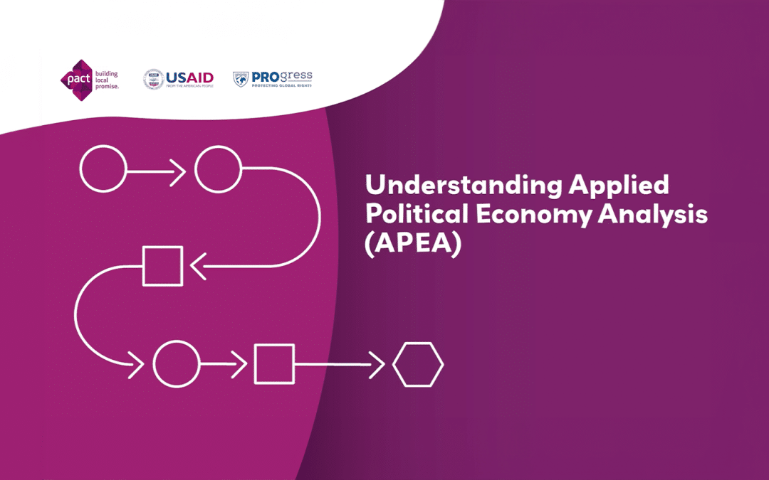 Understanding Applied Political Economy Analysis (APEA)